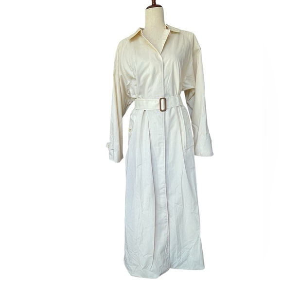 Burberry tan trench coat size 12 XX long No lining - Picture 3 of 14